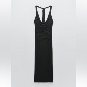 Zara LONG KNOTTED DRESS
